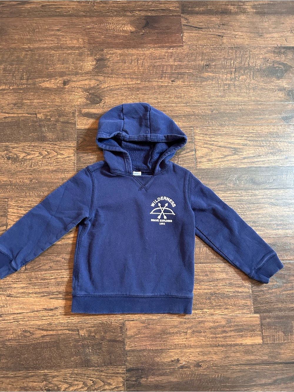 Carter's Navy Hooded Sweatshirt with Wilderness Graphic